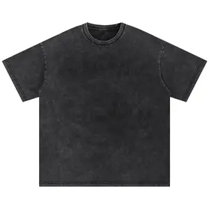 12 Color 300G Unisex Washed T-Shirt Soft Cotton Crew Neck Tee Breathable  Classic Loose Fit Perfect for Daily Wear & Casual Outings Men's & Women's Fashion