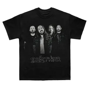 Seether Band Black Cotton Short Sleeve Fan Designed Graphic T-Shirt