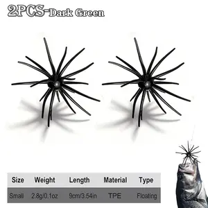 2pcs/6pcs Lure Sea Urchin Soft Bait, High Elastic Tpe Material, Mimic Floating Water Balloon, Anti-Tear, Suitable for Freshwater and Saltwater Fishing