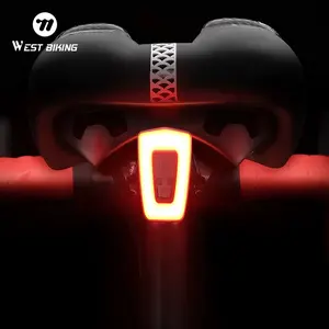 WEST BIKING Bicycle Taillight.Square 9 Modes Bicycle Taillight, USB Charging Waterproof Bike Rear Led Light, Night Riding Safety Cycling Lamp