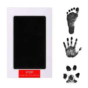 Multifunctional Hand Footprint Memorial Set, Hand Molding Kit, Hand Casting Kit, Includes 4 Clean Ink Pads & 8 Imprint Cards, Safe Non-Toxic, Perfect Gift for Newborns