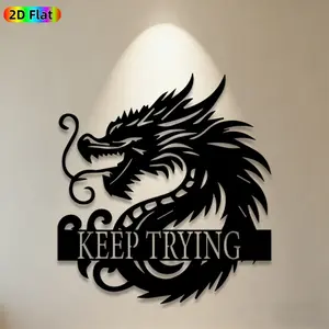 1pc Dragon Metal Wall Art,Dynamic Dragon Statue Mural, Ideal Gift for New Year, Christmas, Inspirational Decor Enthusiasts, Weather-Resistant Metal Wall Decor Wall Sculptures, Perfect for Living Room Wall & Garden Fence, Unique Encouragement Decor