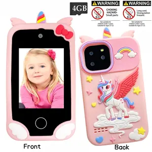 Toddler Smart Phone Toy, 2.8" Touchscreen Kids Cell Phone with Dual Camera, Selfie Video, Music, Games, Shockproof Case, Educational Learning Toy, Best Christmas Birthday Gift for 3-10 Year Old Children