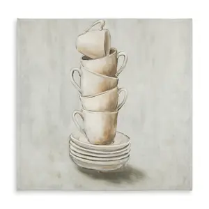 360 Stand Decorative Gray Stacked Cups Tablecloth, 58x58 in, Durable Material Dining Linens - Indoor & Outdoor Home Decor (C1TC5858VCQPH3), Durable Materials