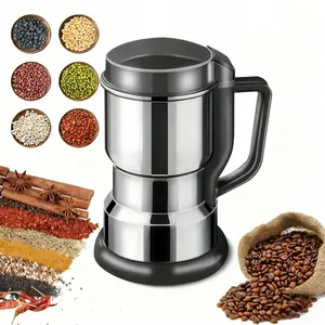 Electric Coffee Grinder for Home & Office – Portable Stainless Steel Coffee & Grain Mill for Fresh Brew, Perfect for Coffee & Multi-Grain Lovers