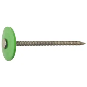 212 MAIN Galvanized Ring Shank Plastic Cap Nails - 1.5 in., Round Wide Heads, Greater Hold, 185-Pack Fasteners for Sailing Water Sports