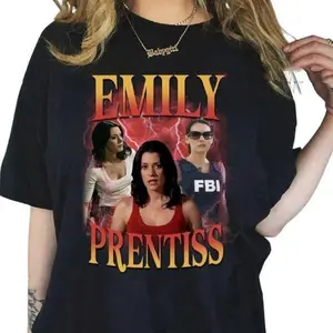 Emily Prentiss Vintage Tee, Criminal Minds Graphic T Shirt, FBI TV Show Fan Shirt, Unisex Aesthetic Crime Drama Tee