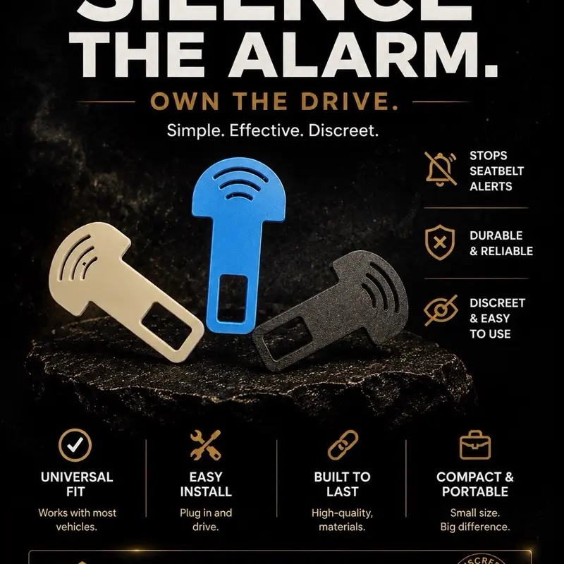 Seat Belt Alarm Stopper, Buy 1 Get 2 Free 2-Piece Set (Hand Tools Accessory for Vehicle Safety)