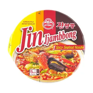 OTTOGI Jin Jjambbong Korean Spicy Seafood Instant Noodle Cup 115g - Authentic Flavor, Quick Meal