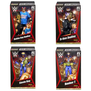 WWE From the Vault Ringside Exclusive Series 8 - Set of 4 (Dudley Boyz & Harlem Heat) Mattel WWE Toy Wrestling Action Figures