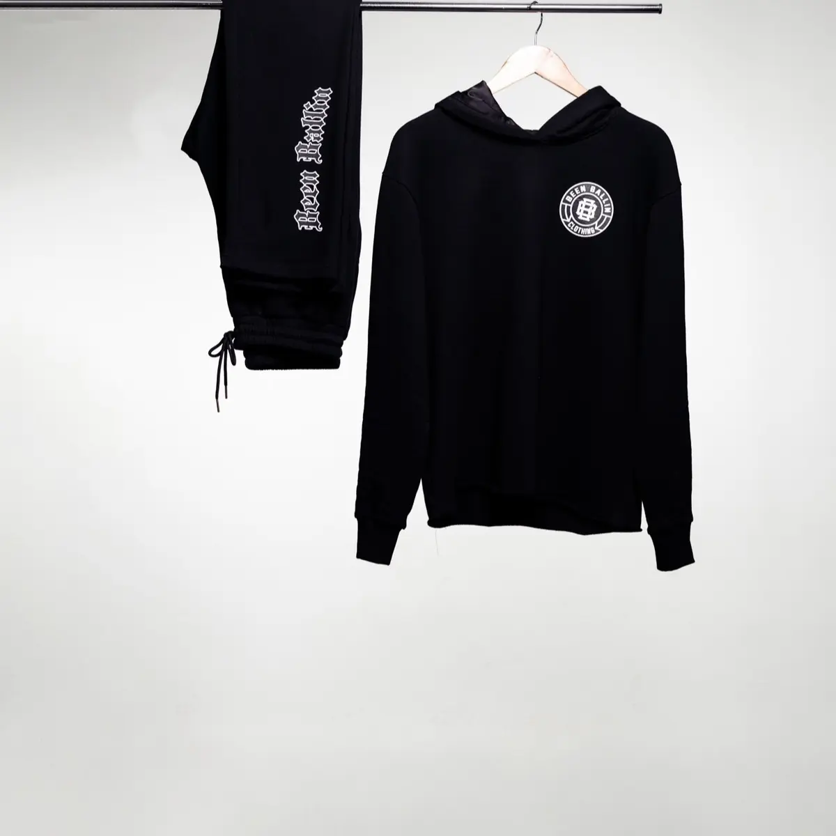 Black Satin Lined Been Ballin Hoodie