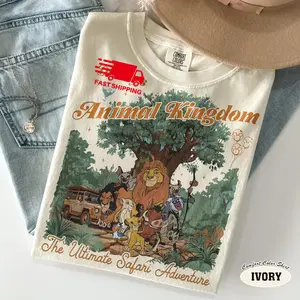Lion King Shirt Comfort Colors, Retro 90s Tee, Animal Kingdom Safari Family Matching Vacation Trip