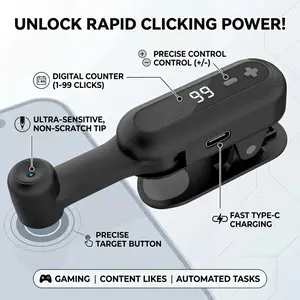 Wireless Auto Clicker, Adjustable Speed Automatic Phone Screen Tapper, Simulated Finger Clicking for TikTok Live Likes, Mobile Gaming, Flash Deals & Reward Tasks