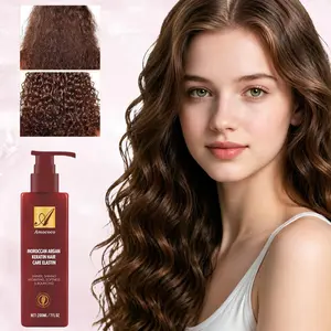 200ml Curl Defining Leave-In Cream | Argan Oil & Avocado Blend, Hydrating, Anti-Frizz, Volumizing Hair Care, Reduce Dandruff & Hair Fall, Non-Sticky Formula