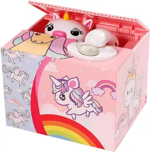 Piggy  Atm Money Counter Saving Can Stealing Cute Mokey Electronic Smart Voice Prompt Safe Locks Great Gift Fot & (unicorn)