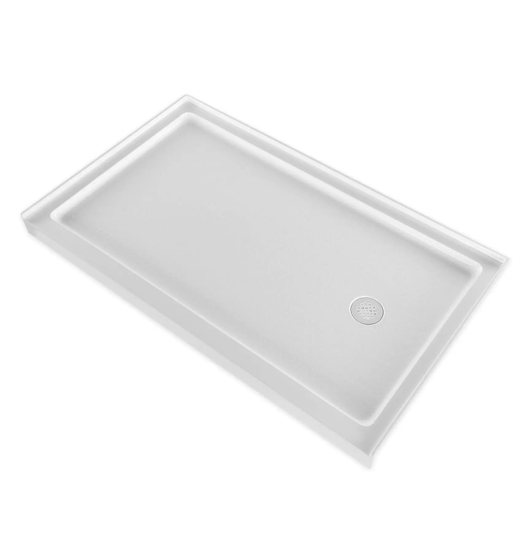 60x36 Shower Pan Base, White Acrylic Single Threshold Shower Base with Drain, Rectangle Shower Base for Bathroom Remodel, Right Drain, Slip Resistant Default