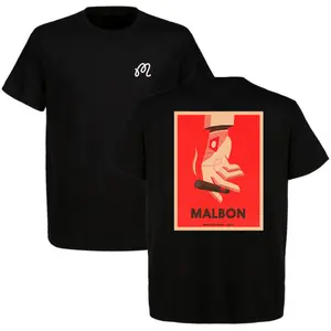 Malbon Golf Vintage Cigar Hand Graphic T-Shirt Retro Poster Style Streetwear Tee Bold Artistic Golf Shirt, malbon cigar tee, vintage graphic shirt, streetwear golf apparel, aesthetic golf outfit, trendy retro tee