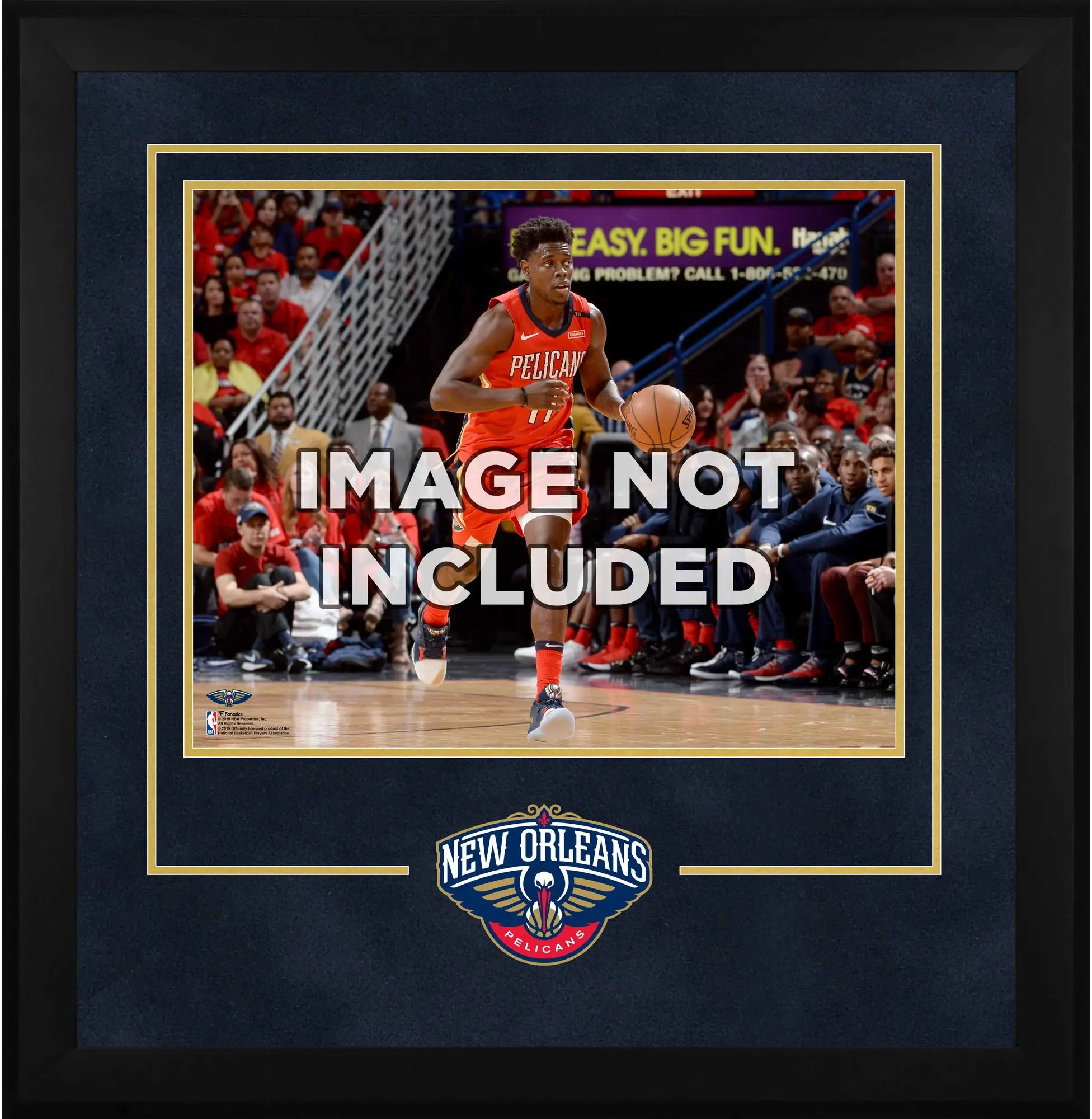 New Orleans Pelicans 16" x 20" Horizontal Deluxe Setup Frame with Team Logo - Fanatics Authentic Certified