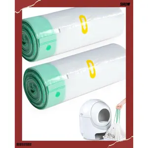 ANWA 40 Count Cat Litter Box Liners for Automatic Cat Litter Box and Litter Box Robot 4/5, Heavy-Duty, Extra Thick(Costume Sets)