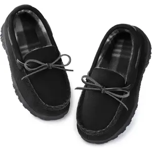 Boys Memory Foam Moccasin Slippers with Furry Plush Lining Non Slip for Indoor Outdoor Use Big & Little Kids EVA Material Suede Square Toe Women's Zipper Knee High Stiletto Boots with Embroidered Stretch Over The Knee Cowgirl Boots Men's Wide Slip-On Loaf