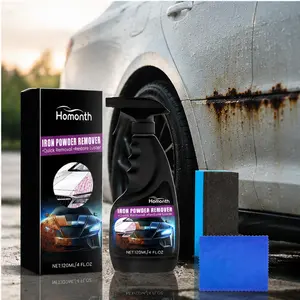 Homonth 120ML Automotive Rust Remover Spray - Fast-Acting Iron & Rust Cleaner for Wheels, Rims - Premium Car Detailing Chemicals, Safe for Most Automotive Finishes, Cars & Motorcycles, UV-Protective Anti-Aging
