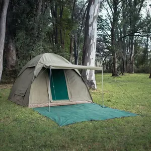 212 MAIN Bushtec Adventure TEND3030FR2 Alpha Kilo 4000 Canvas 6-Person Bow Tent, Portable Outdoor Equipment, Shelter Tent, Sunshade Solution for Camping, Sunshade Outdoor