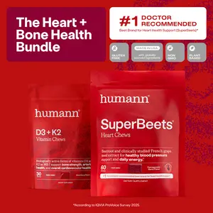 Heart + Bone Health Bundle - SuperBeets Heart & Vitamin D3K2 Chews - TikTok Exclusive 2-Pack
