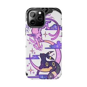 Elegant Espeon & Umbreon iPhone Case Compatible with iPhone 7, 8, X, 11, 12, 13, 14, 15, 16 17 & Samsung Galaxy S21, S22, S23 & S24 S25 series