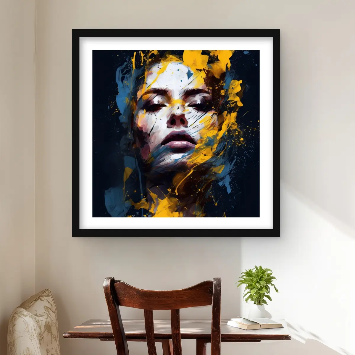 Begin Home Decor C1FM24245QAQMC 24 x 24 in. Sensual Tornado - Abstract Framed Print Wall Art for Home Decor
