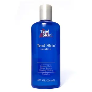 Tend Skin Solution Bump Stopper Liquid Cleanser - Daily Sensitive Skin Oil Control Aftershave, Post-Razor Burn & Ingrown Hair Treatment, Silky Shave Luxury Set
