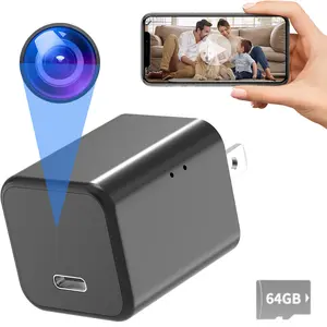 Mini USB Charger Spy Camera 1080P HD Wireless Hidden Cam with Live Remote View Motion Detection for Baby Pet Home Security