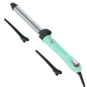 Amira Beauty Automatic Rotating Curling Iron, 1" Tourmaline Ceramic Curler Wand, Digital Display with Adjustable Temps 250-450℉, Dual Voltage and Auto 60 Minute Shut Off Comfort Handle Lightweight