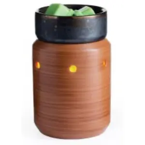 Electric Wax Melter ~ Wax Warmer ~ Pewter Walnut Illumination Fragrance Warmer Decor Wood