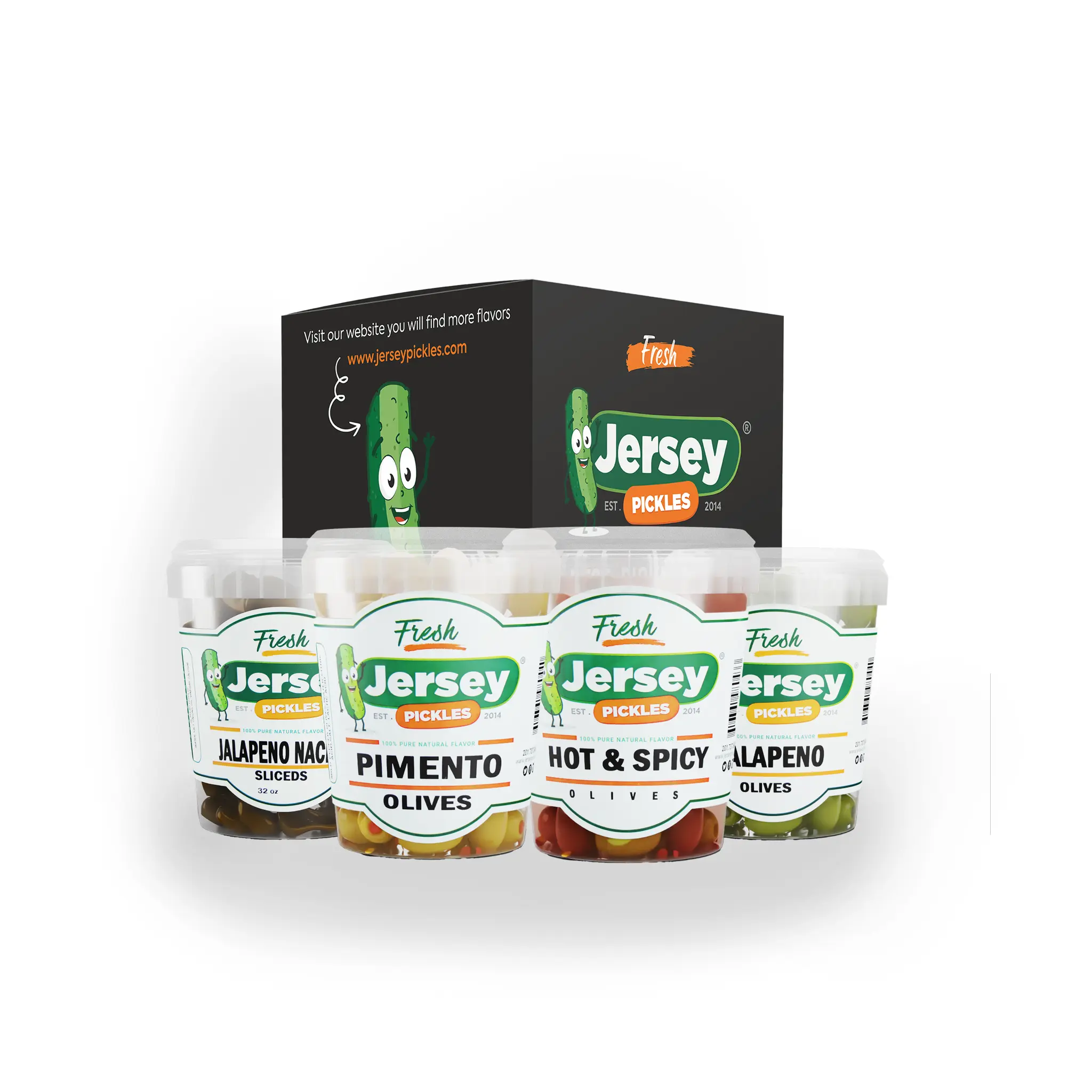 Jersey Pickles - Spicy heat Pack - Instant Food - Delicious - Natural Flavors
