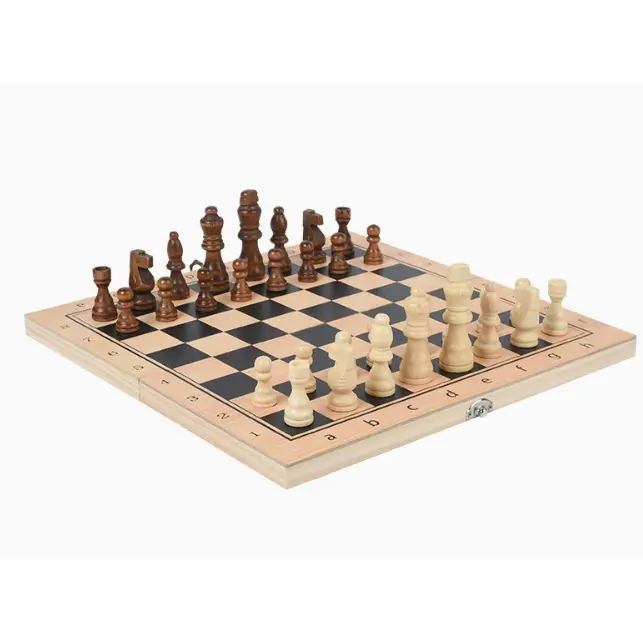 Premium 3-in-1 Wooden Board Game Set - Chess, Checkers, Backgammon for Family Game Nights, Game Night Ideas, Family Fun