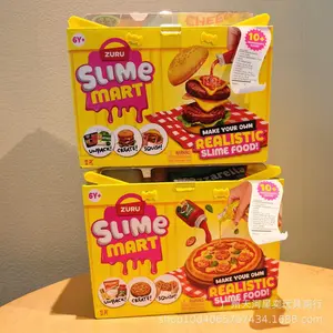 Zuru Slime Mart Diy Handmade Basket Toy Kit Realistic Hamburger Pizza Slime Food 10+ Ingredients Inside For 6+ Kids Pretend Play