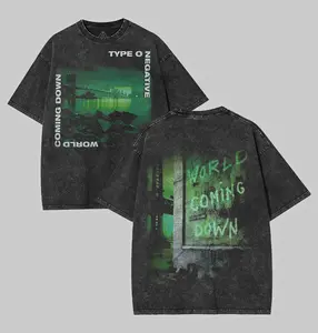 Type O Negative - World Coming Down - Vintage Y2K Metal Long Sleeve Tee - 100% Cotton Heavyweight Band Shirt - Grunge Streetwear Aesthetic Fabric Top