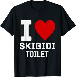 Funny Meme Lover I Heart Skibidi Toilet For Men And Women T-Shirt - Yoandymira Shop 59B0DS98XG58