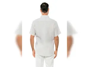 100% Linen Yarn Dyed Short Sleeve Shirt