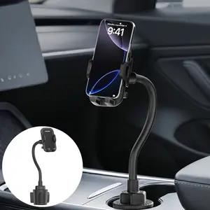 Upgraded Car Cup Holder Phone Mount, Adjustable Gooseneck, 360° Rotation Cell Phone Stand, Ultra Sturdy & Stable, Universal Cup Holder Cradle for iPhone 17/16/15/14 Pro Max, Samsung, Pixel, All 4‑7" Smartphones