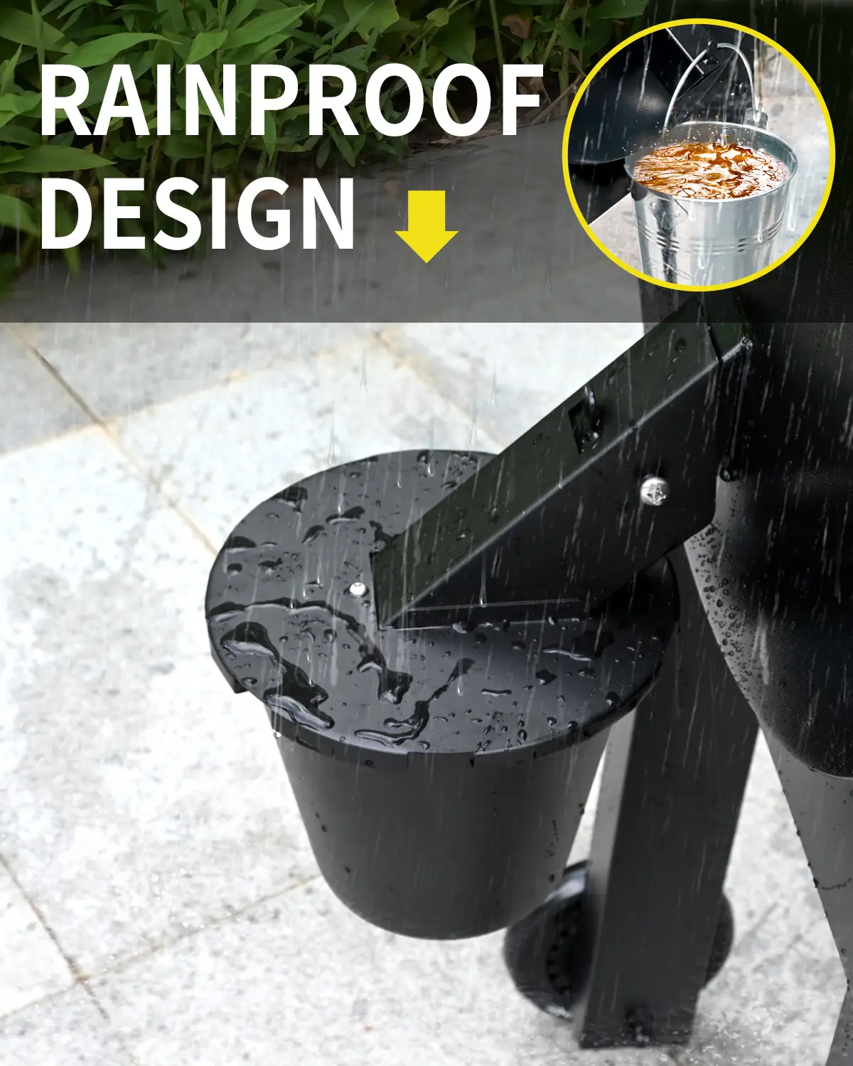 Upgraded Grease Bucket for Traeger & Silicone Liner, Grill Accessories for Traeger, Pit Boss, Z Grills, Recteq & More, Replacement Smoker Accessories