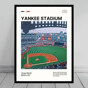 Yankees Poster , Ballpark Art ,  Stadium Poster, Oil Painting,  Modern Art , Travel Art Print