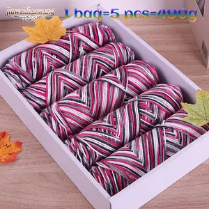 500g Multicolor Gradient Rainbow Yarn, Perfect for Knitting Sweaters Hats Scarves Vests Blankets Cushions, DIY Handmade Material, Visual Appeal, Unique