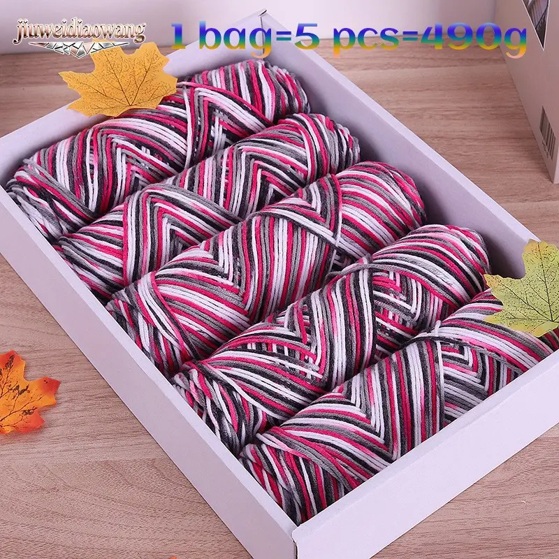 500g Multicolor Gradient Rainbow Yarn, Acrylic Yarn, Crochet Yarn, Soft Yarn, Perfect for Knitting Sweaters Hats Scarves Vests Blankets Cushions, DIY Handmade Material, Visual Appeal, Unique