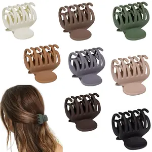 1.6" Matte Small Double Row Teeth Hair Clips for Women - Strong Hold Jaw Clamps for Thin, Fine & Thick Hair