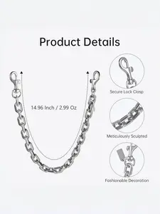 Vintage Metal Chain Strap, Durable Titanium Steel Material, Ideal for Bag Replacement or Waistchain, Streetwear Accessory
