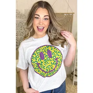 Mardi Gras Smiley T-Shirt
