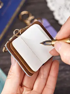Mini Diary Keychain, Portable Multi-Color Paper Planner, Ideal for Various Scenes, Fashionable Cover, Compact Journal for On-The-Go Use