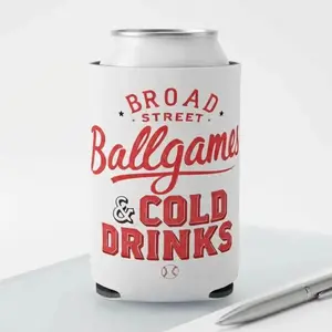 Phillies Baseball Can Cooler Sleeve, Broad Street Ballgame Cold Drinks, Can Cooler for Baseball Lovers