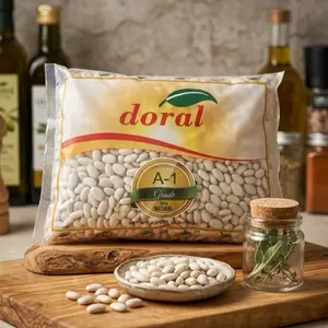 White Beans, 2 Lbs, Doral Food Brand Dry Beans for Cooking & Meal Prep
